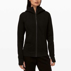 Lululemon Scuba Hoodie Full Zip Classic Fit Essential Cotton Black Size 8 Medium
